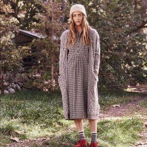 New THE GREAT Grey Long Loop Cardigan size S